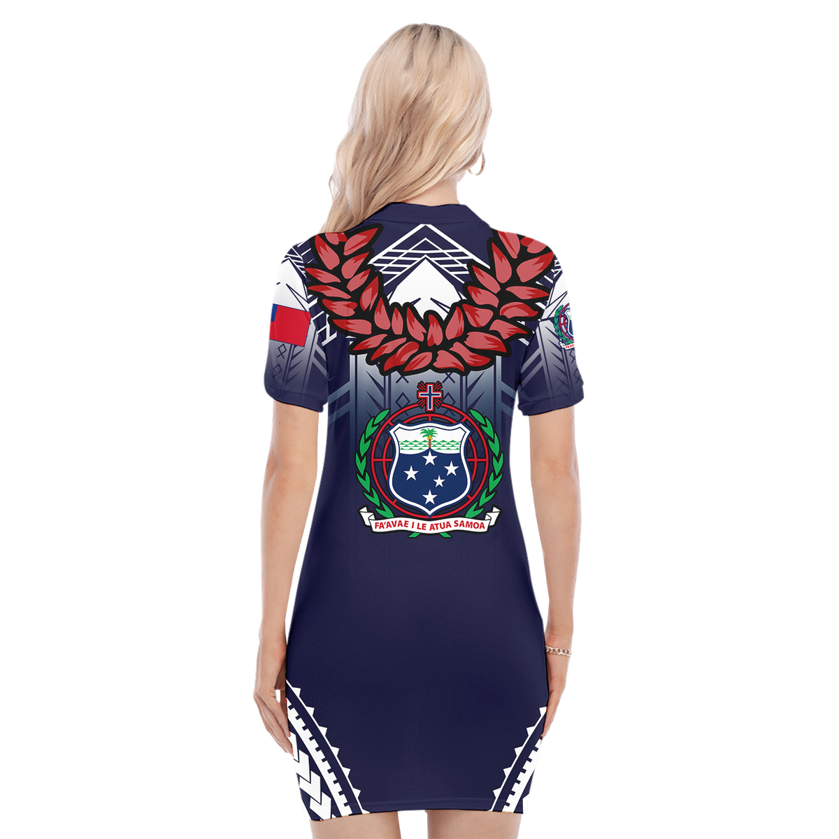 Samoan Ula Fala Art Polo Dress - LT12 - Polynesian Pride