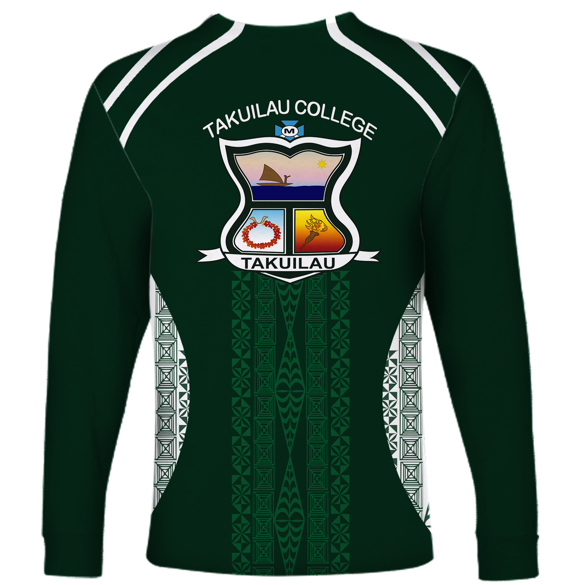 Takuilau College Tongan Patterns Long Sleeve Shirt - LT12 - Polynesian Pride