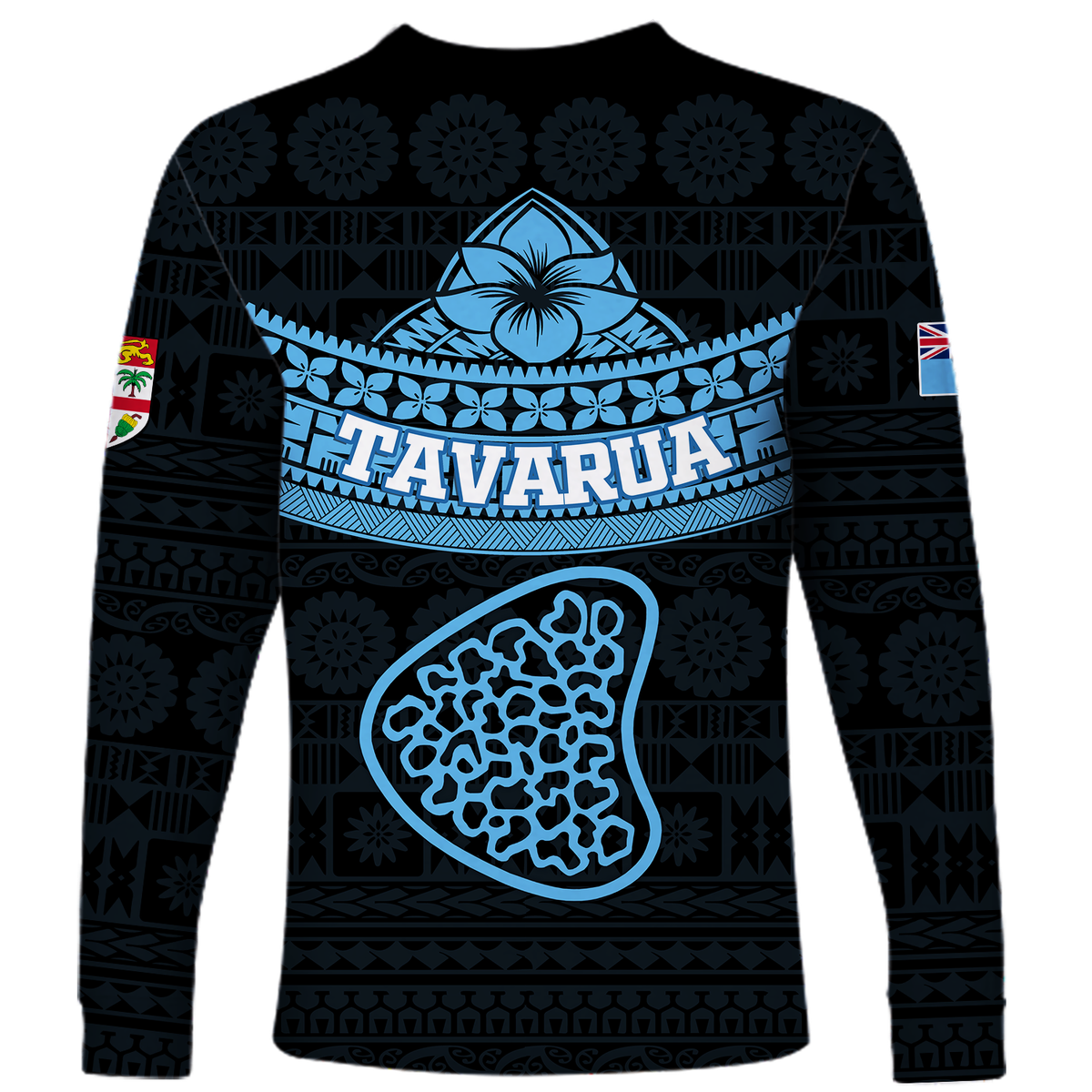 Tavarua Fiji Tapa Tribal Long Sleeve Shirt - LT12 - Polynesian Pride