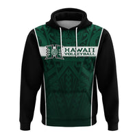 Hawaii Volleyball Green Warrior – Hoodie – LT2 - Polynesian Pride