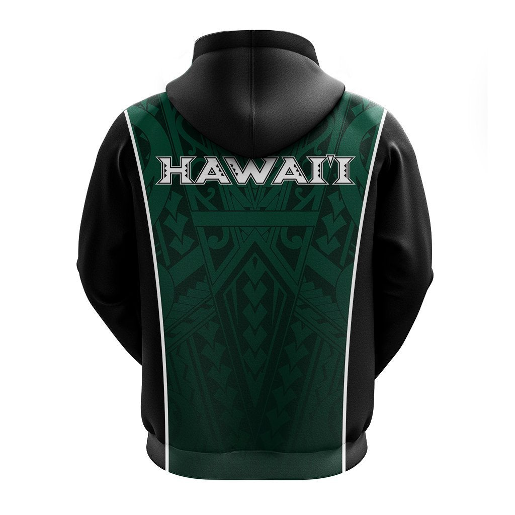 Hawaii Volleyball Green Warrior – Hoodie – LT2 - Polynesian Pride