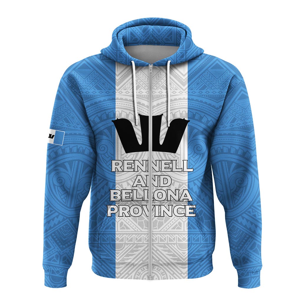 Custom Solomon Islands Rennell and Bellona Province Hoodie Tribal Pattern LT12