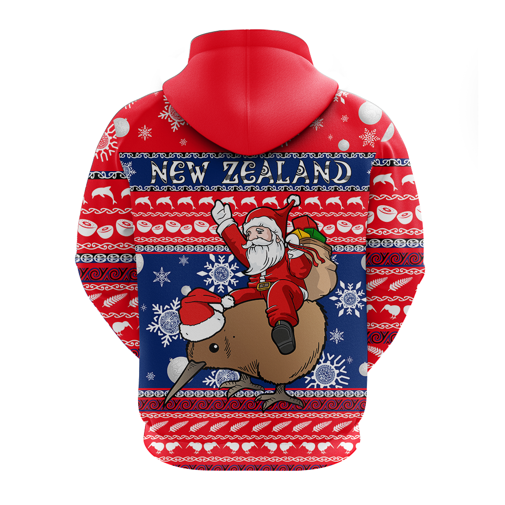New Zealand Maori Meri Kirihimete Hoodie LT2 - Polynesian Pride