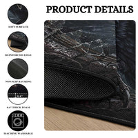 3D Illusion Halloween Hawaiian Alala Crow Round Carpet LT05 - Polynesian Pride
