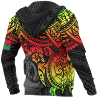 Vanuatu Polynesian Hoodie Reggae Turtle - Polynesian Pride