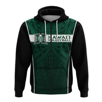 Hawaii Volleyball Green Warrior – Hoodie – LT2 - Polynesian Pride