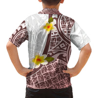Polynesian Matching Clothes For Family Polynesian Tribal Plumeria Flowers Off Shoulder Long Sleeve Dress And Shirt - Polynesian Pride