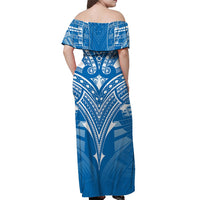 Samoa Rugby Matching Dress and Hawaiian Shirt Toa Samoa Blue Style LT2 - Polynesian Pride