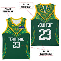 Custom Cook Islands Basketball Jersey Tatau Art Sport Style Green Color