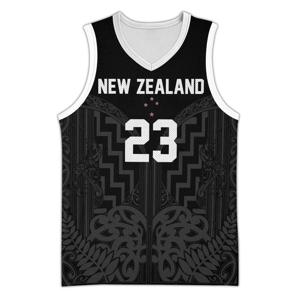 Custom Photo New Zealand Basketball Jersey Maori Moko Tribal Motifs CTM03 Unisex Multicolor - Polynesian Pride