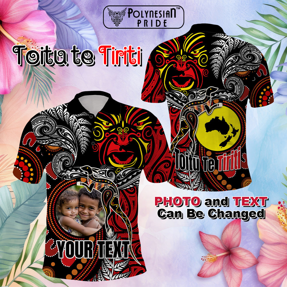 Aotearoa and Australia Toitu Te Tiriti Polo Shirt Honour the Treaty - Stand Together Stand Stronger