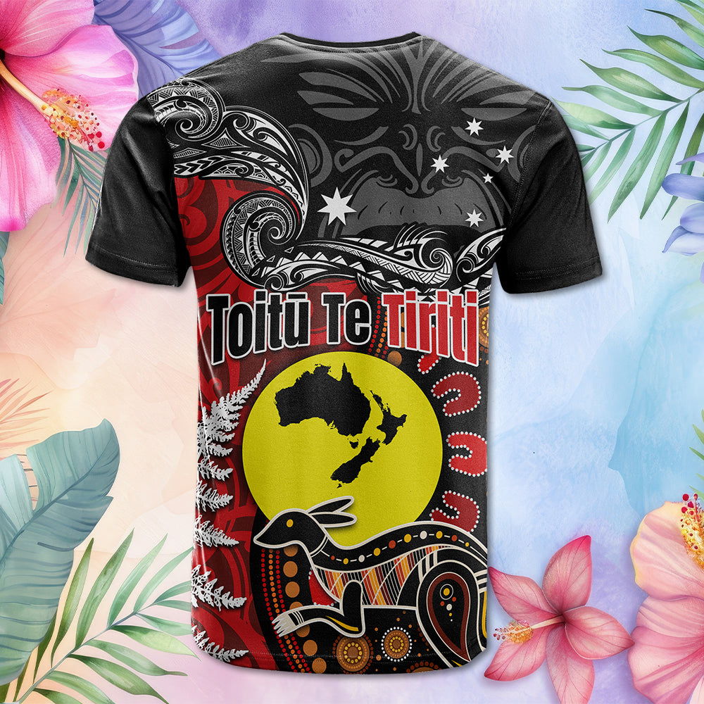 Aotearoa and Australia Toitu Te Tiriti T Shirt Honour the Treaty - Te Tiriti Is Us