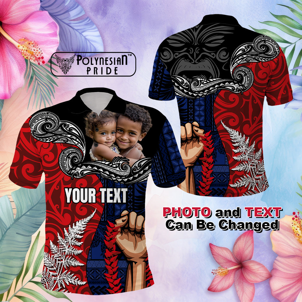 Custom Photo Aotearoa Samoa Toitu Te Tiriti Polo Shirt Honour the Treaty Te Tiriti Is Us