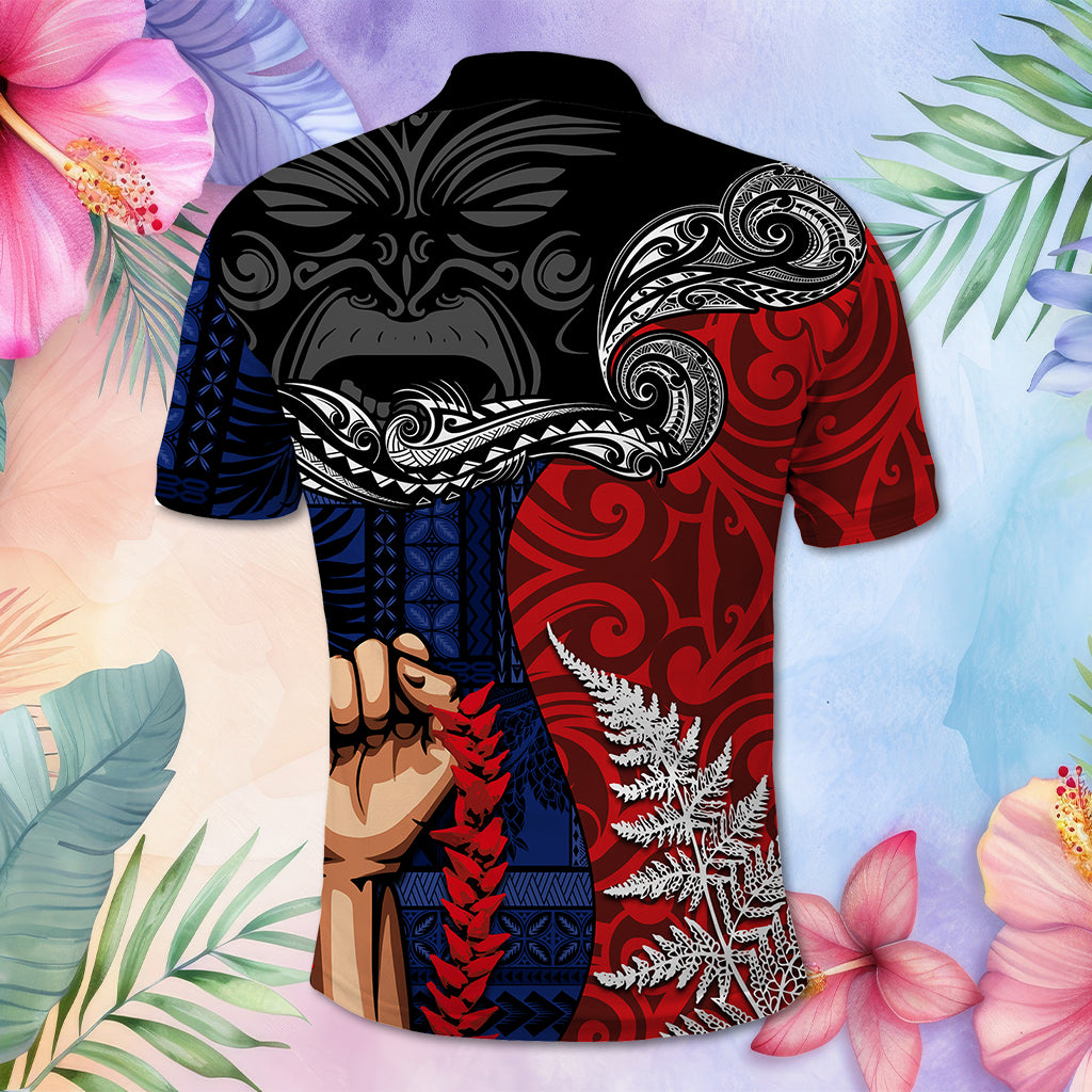 Custom Photo Aotearoa Samoa Toitu Te Tiriti Polo Shirt Honour the Treaty Te Tiriti Is Us