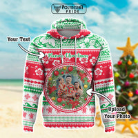Custom Photo Polynesian Christmas Hoodie - Polynesian Pride