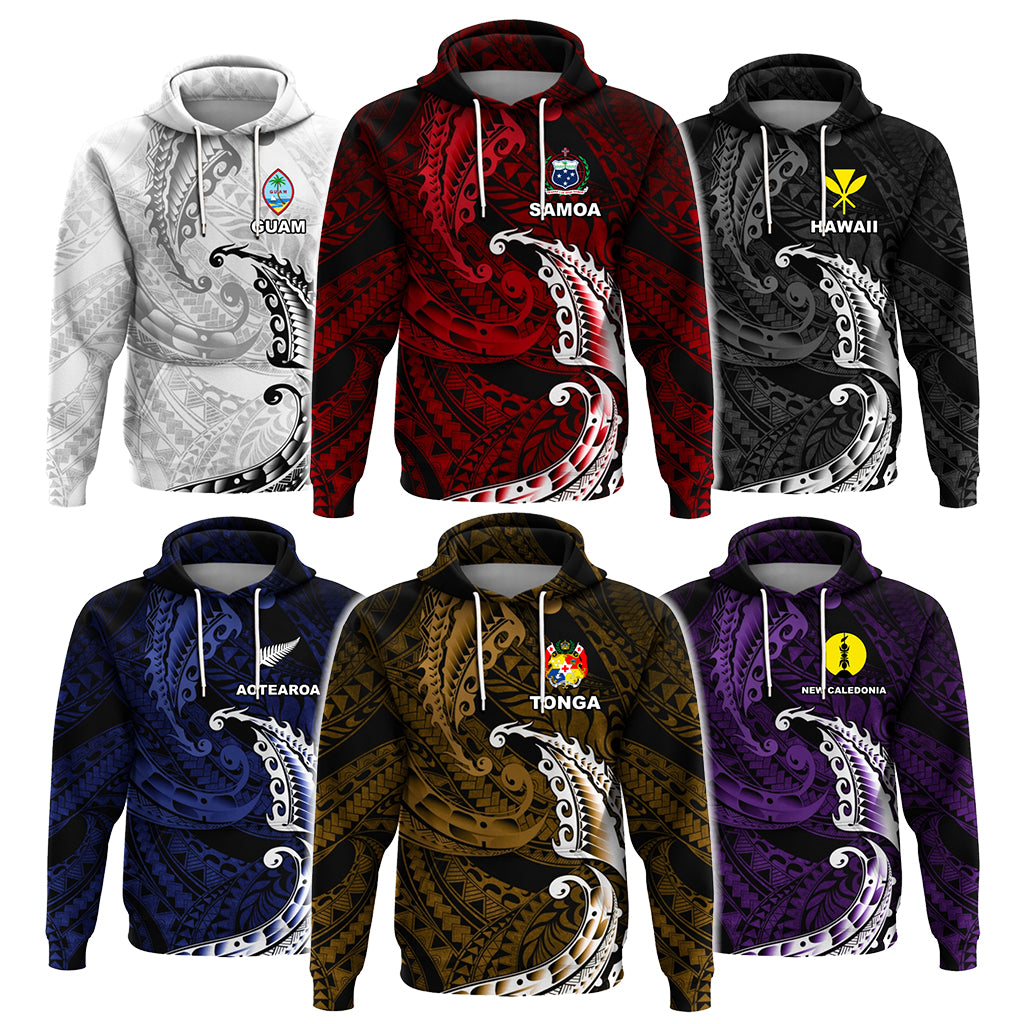 Custom AAPI Heritage Month Hoodie Polynesian Tribal Wave