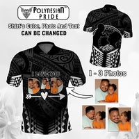 Custom Photo I Love You Dad Polo Shirt Father's Day Polynesian Pattern CTM05 - Polynesian Pride