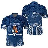 Custom Photo I Love You Dad Polo Shirt Father's Day Polynesian Pattern CTM05 - Polynesian Pride