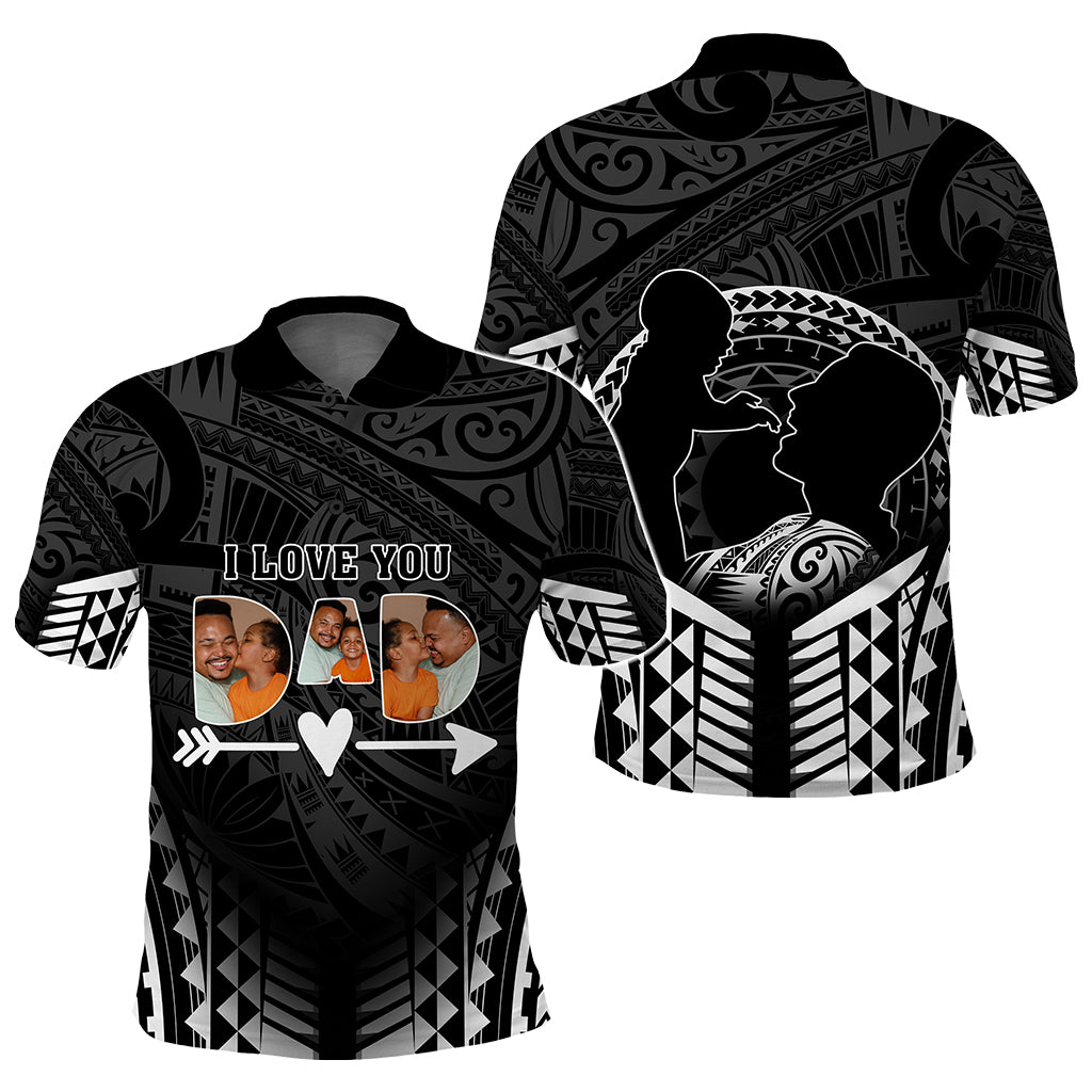 Custom Photo I Love You Dad Polo Shirt Father's Day Polynesian Pattern CTM05 - Polynesian Pride