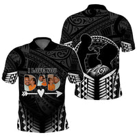Custom Photo I Love You Dad Polo Shirt Father's Day Polynesian Pattern CTM05 - Polynesian Pride
