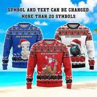 Custom Christmas New Zealand Symbols Knitted Sweatshirt Maori Pattern