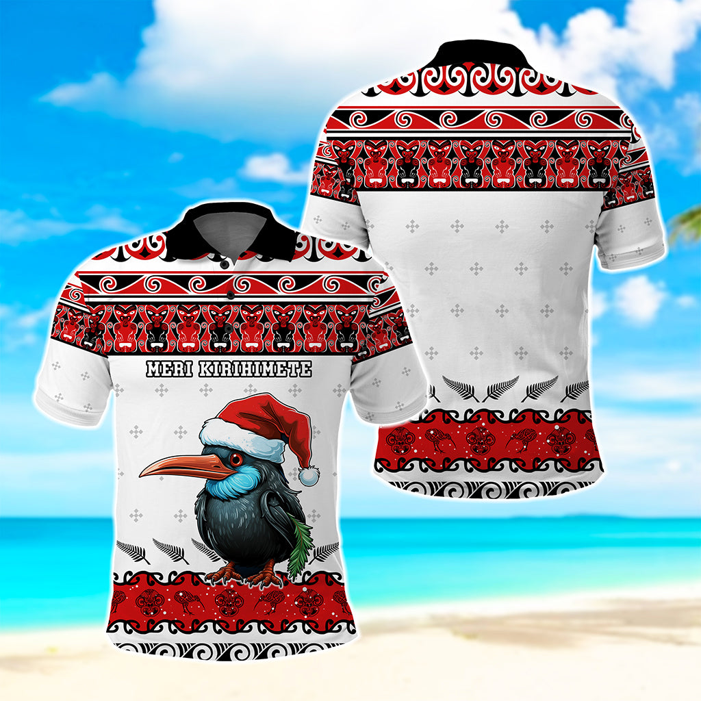 Custom Christmas New Zealand Symbols Polo Shirt Maori Pattern