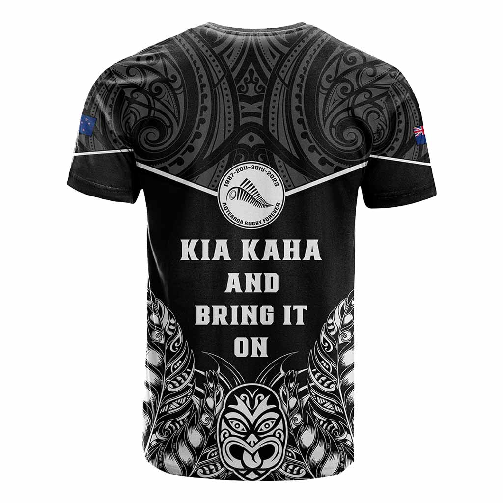 Custom Photo New Zealand Fern Rugby T Shirt Maori Pattern