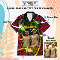 Custom Photo Vanuatu Provinces Hawaiian Shirt Coat Of Arms Plumeria Polynesian Pattern