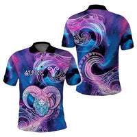Custom Zodiac Signs Polo Shirt With Polynesian Pattern