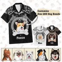 Custom Dog Hawaiian Shirt With Polynesian Pattern