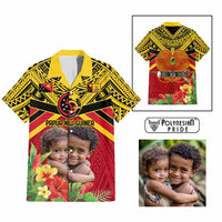 Custom Photo Provinces of Papua New Guinea 50th Years Hawaiian Shirt Hapi De bilong Indipendens