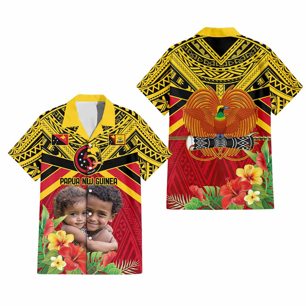 Custom Photo Provinces of Papua New Guinea 50th Years Hawaiian Shirt Hapi De bilong Indipendens