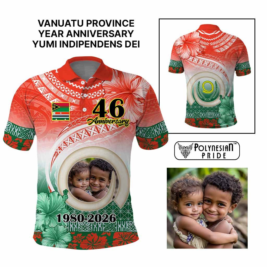 Custom Photo Penama Province Polo Shirt Vanuatu Yumi Indipendens Dei