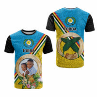 Torba Province Custom T Shirt With Photo Vanuatuan Boar's Tusk Flag Multicolored