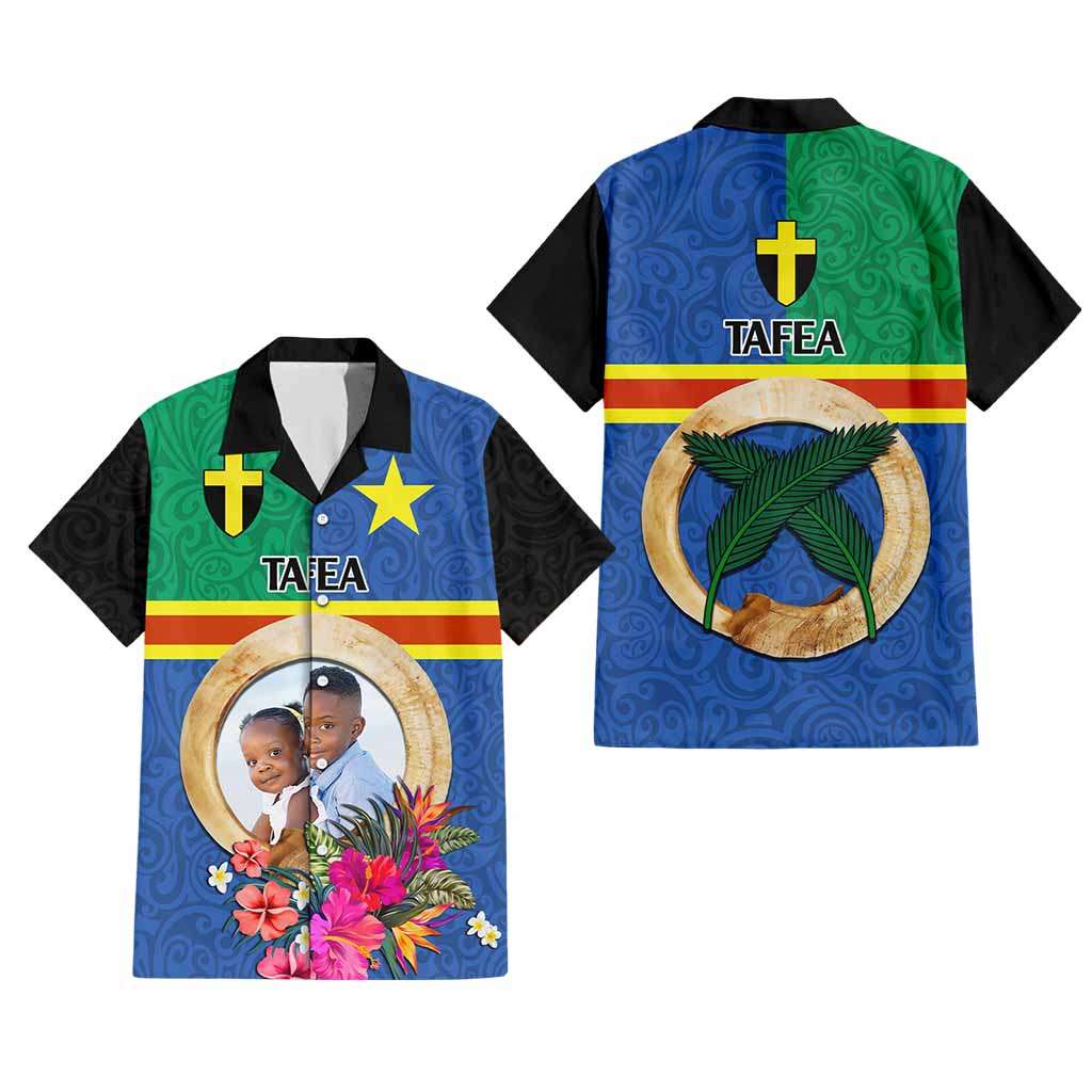 Tafea Province Custom Hawaiian Shirt With Photo Vanuatuan Boar's Tusk Flag Multicolored