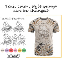 Custom Fist Bump Father's Day Sign T Shirt Polynesian Shark Tribal Tattoo