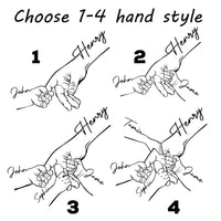 Custom Father's Day Fist Bump Dad and Baby Hands Holding T Shirt - Plumeria Floral Tribal Tattoo Unique