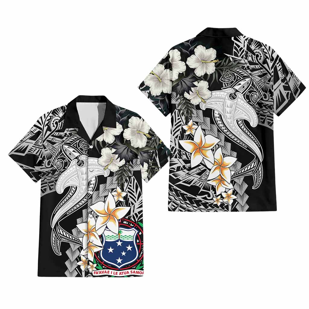 Custom Hawaii Tropical Hawaiian Shirt Hammerhead Shark and Coat of Arm Polynesian Island
