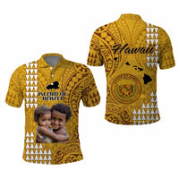 Custom Island of Hawaii Polo Shirt Kakau Mixed Polynesian Tribal