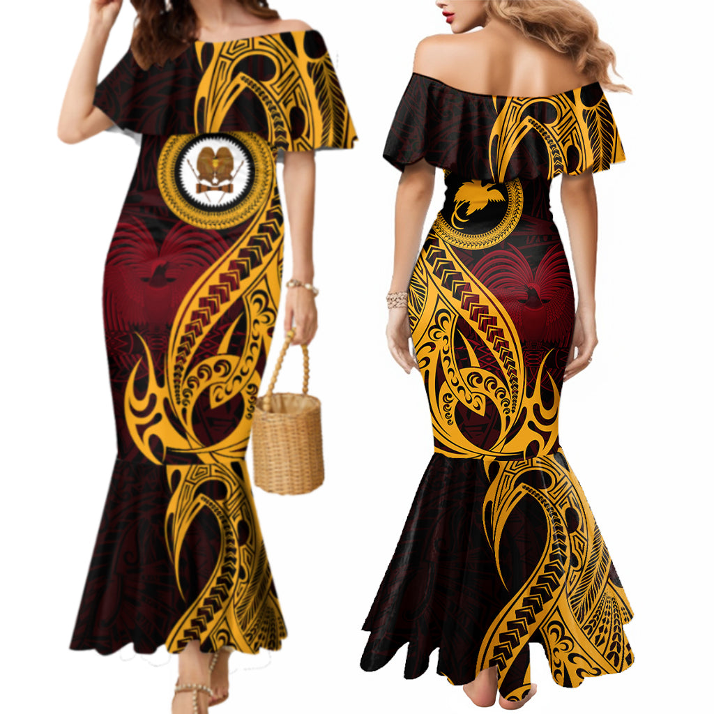 Custom Provinces of Papua New Guinea Mermaid Dress Bird of Paradise Polynesian Tribal CTM09 - Polynesian Pride