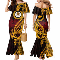 Custom Provinces of Papua New Guinea Mermaid Dress Bird of Paradise Polynesian Tribal CTM09 - Polynesian Pride