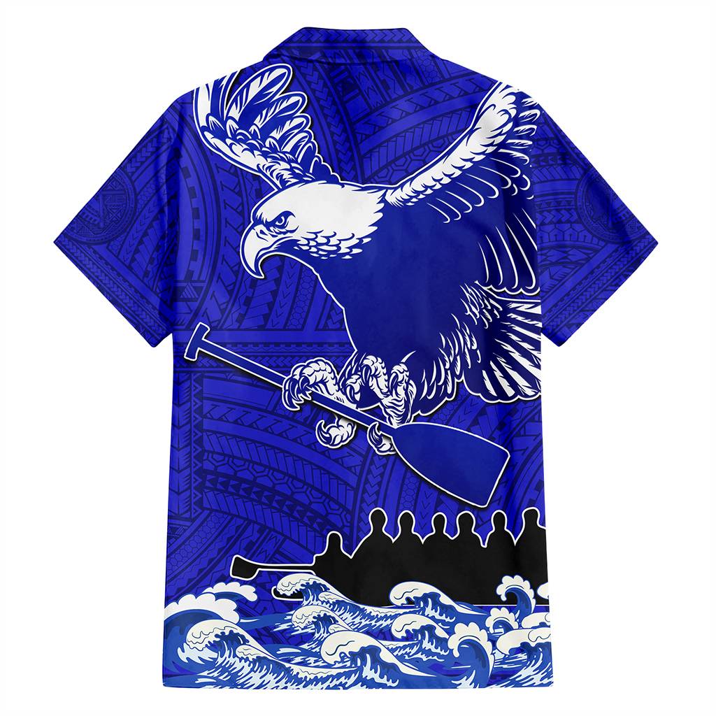 Custom American Samoa Fautasi Race Hawaiian Shirt Eagle With Polynesian Pattern CTM14 - Polynesian Pride
