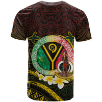 Custom Photo Vanuatu Provinces T Shirt Coat Of Arms Mix Flag - Polynesian Pride