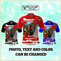 Custom Photo Kia Ora New Zealand Polo Shirt Pohutukawa Kiwi Santa Meri Kirihimete