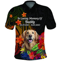 Custom Photo In Loving Memory Polo Shirt Polynesian Memorial Gift For Family And Pet Lovers