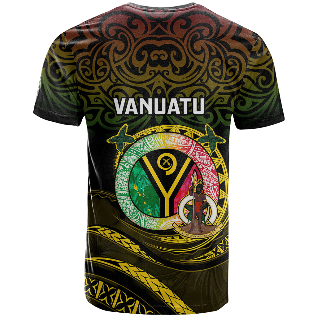 Custom Vanuatu Provinces T Shirt Coat Of Arms Mix Flag - Polynesian Pride