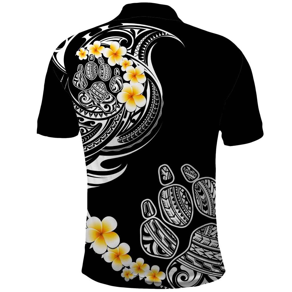 Custom Photo Happy International Dog Day Polo Shirt Tropical Flowers With Polynesian Pattern