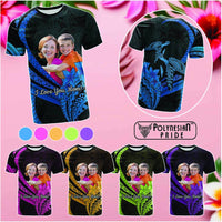 Custom Photo Polynesia Mother's Day T Shirt Polynesian Pattern Tropical Vibes