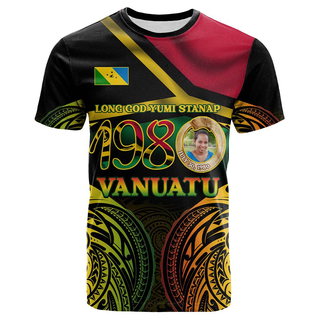 Custom Photo Vanuatu 1980 T Shirt Yumi Yumi Yumi Independence Anniversary