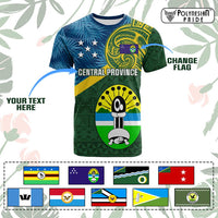 Custom Solomon Islands Provinces T Shirt Coat Of Arms With Flag Unique Version